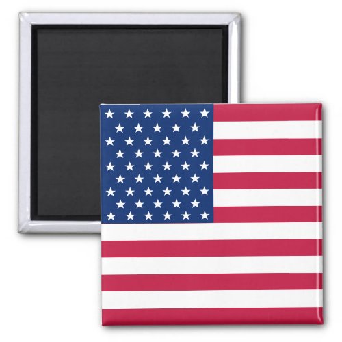 USA American US Flag 4th July Square Fridge Magnet