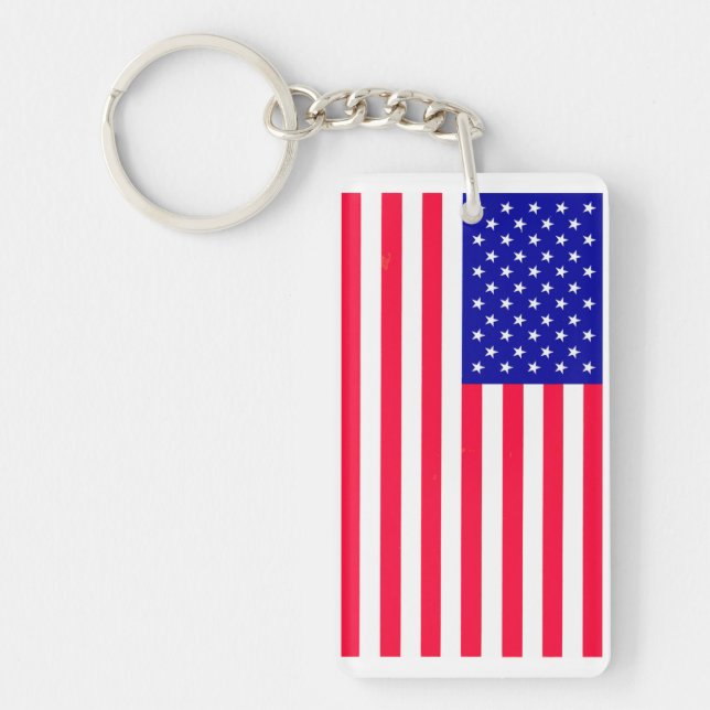 USA American US Flag Acrylic Keychains (Front)