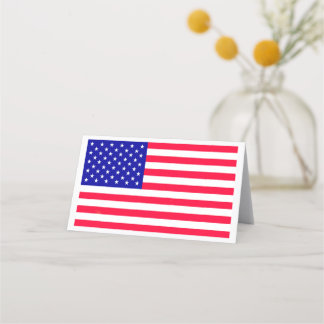 USA American US Flag Folded Place Card