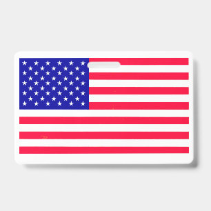USA American US Flag Horizontal Badge