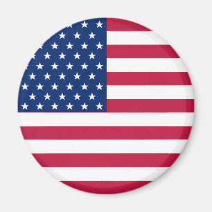 USA American US Flag Patriotic Round Fridge Magnet
