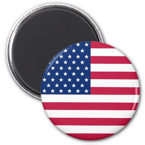 USA American US Flag Patriotic Round Fridge Magnet