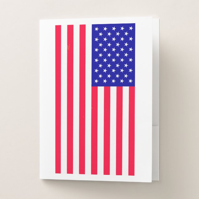 USA American US Flag Pocket Folders (Front)