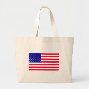 USA American US Flag Tote Bags Large