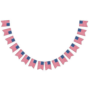 USA American Wedding Bunting Flags