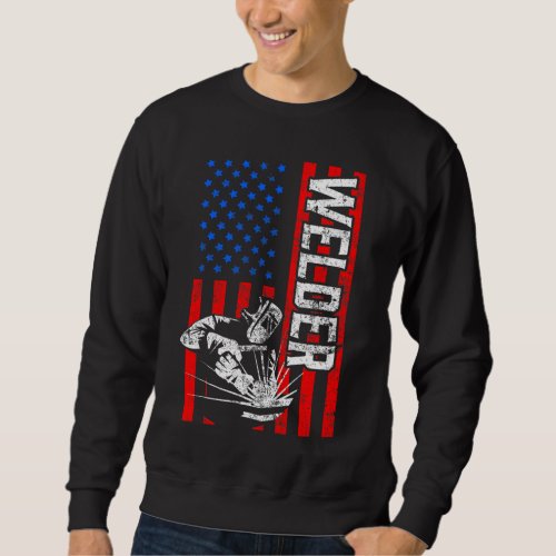 USA American Welder Proud Husband Sweatshirt
