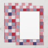 USA Americana Patchwork Red White & Blue (Front/Back)