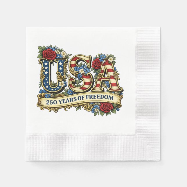 USA America's 250th Anniversary Napkins (Front)