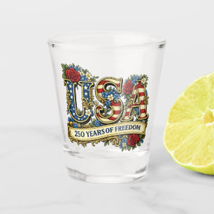 USA America's 250th Anniversary Shot Glass