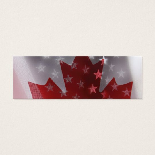 USA and Canada flags bookmark Mini Business Card