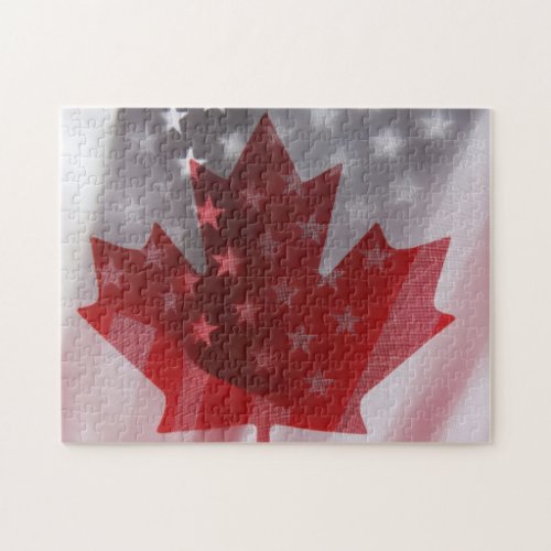 USA and Canada flags jigsaw puzzle