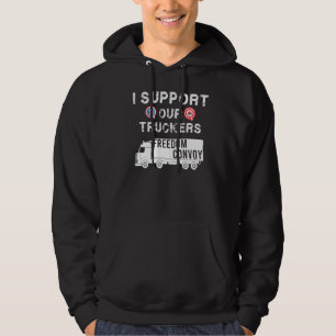 Usa And Canada Supports Our Truckers 1 Hoodie