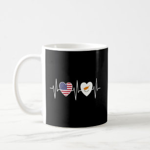 USA And Cyprus Cypriot Flag Flags Premium  Coffee Mug
