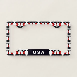 USA and Flag License Plate Frame