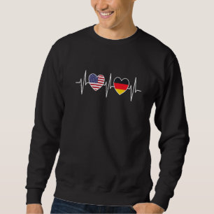 USA And Germany German Flag Flags Premium Sweatshirt