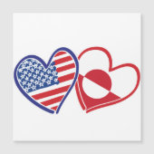 USA and Greenland Flag Hearts (Front)