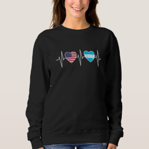 USA And Honduras Honduran Flag Flags Premium Sweatshirt