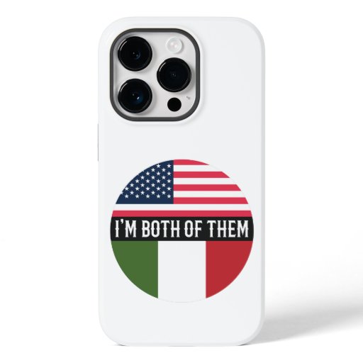 USA AND ITALY FLAGS I'M BOTH OF THEM  Case-Mate iPhone 14 PRO CASE