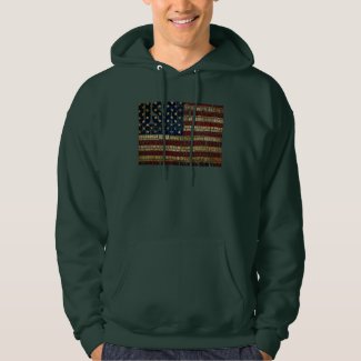 USA and its states in Stars and Stripes Hoodie