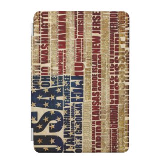 USA and its states in Stars and Stripes iPad Mini Cover