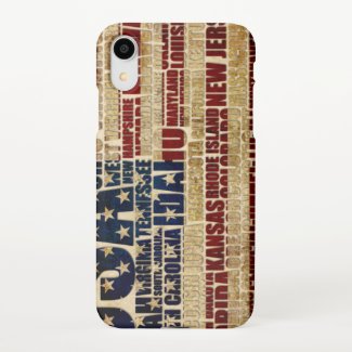 USA and its states in Stars and Stripes iPhone XR Case