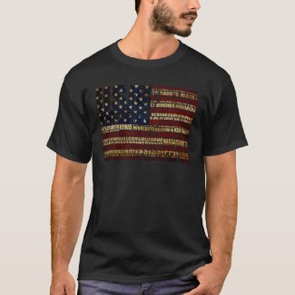 USA and its states in Stars and Stripes T-Shirt