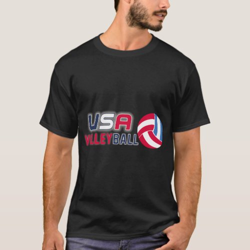 Usa And s Volleyball For Athletes T_Shirt