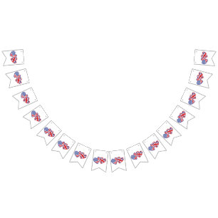 USA and UK Flag Hearts