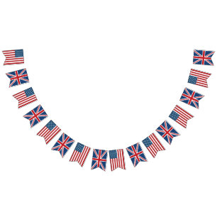 USA and Union Jack Flags