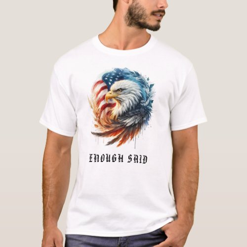  USA AP16 Circular American Flag Bald EAGLE T_Shirt