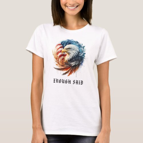  USA AP16 Circular   American Flag Bald EAGLE T_Shirt