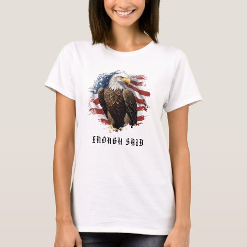  USA AP16 Detail American Flag Bald EAGLE T_Shirt