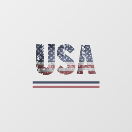  USA AP16  Flag Grunge Patriotic American Window Cling