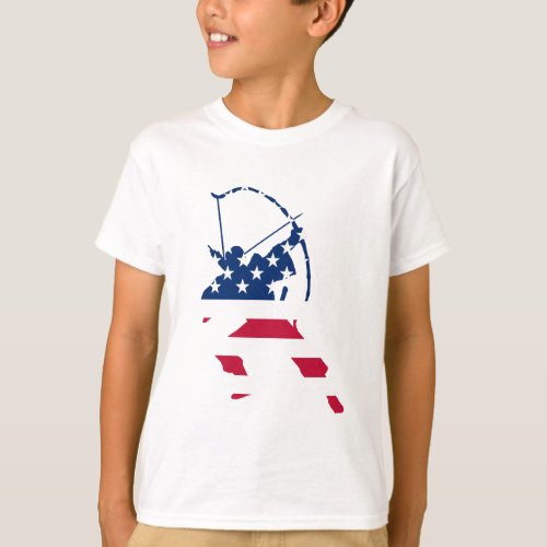 USA Archery American flag T_Shirt