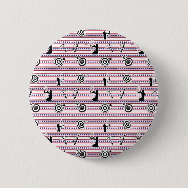 USA Archery Silhouette Pattern Button (Front)