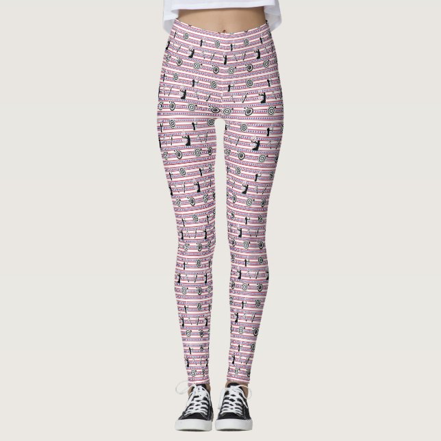 USA Archery Silhouette Pattern Leggings (Front)