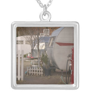 USA, Arizona, Bisbee: Shady Dell Motel, All Silver Plated Necklace