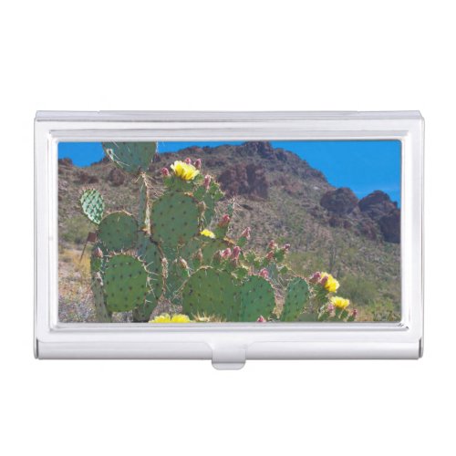 USA Arizona Cactus In The Hills Business Card Case