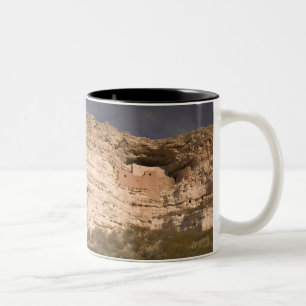USA, Arizona, Camp Verde: Montezuma Castle Two-Tone Coffee Mug