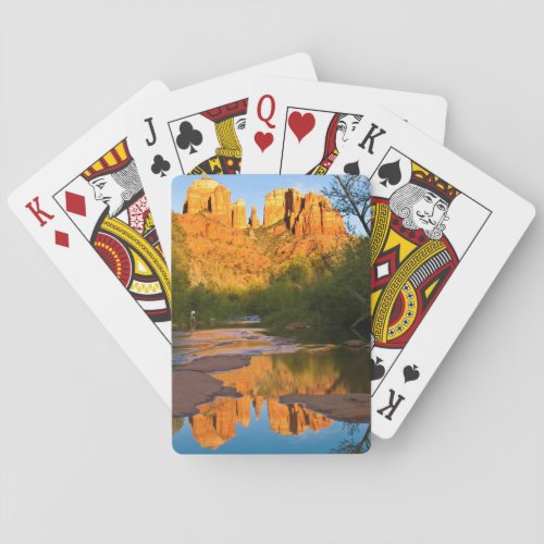 USA Arizona Cathedral Rock At Sunset Playing Cards