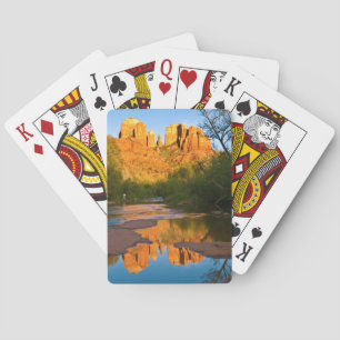 USA, Arizona. Cathedral Rock At Sunset Poker Cards