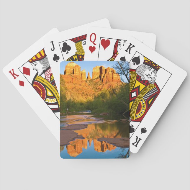 USA, Arizona. Cathedral Rock At Sunset Poker Cards (Back)