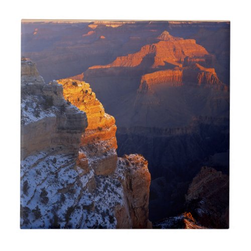 USA Arizona Grand Canyon National Park Winter Ceramic Tile