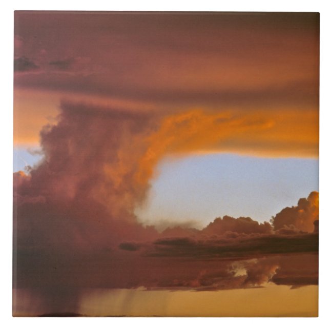 USA, Arizona, Grand Canyon NP. Sunset creates Ceramic Tile (Front)