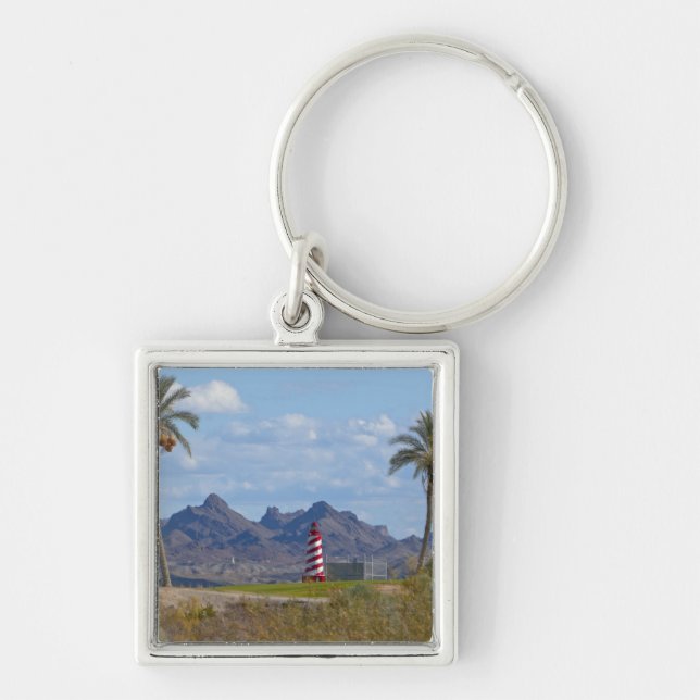 USA, Arizona, Lake Havasu City. Lighthouse next Keychain (Front)