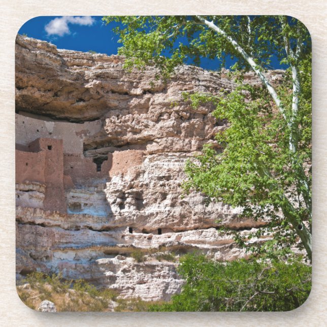 USA, Arizona. Montezuma Castle, The Ruins Beverage Coaster (Front)