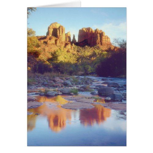 USA Arizona Sedona Cathedral Rock reflecting