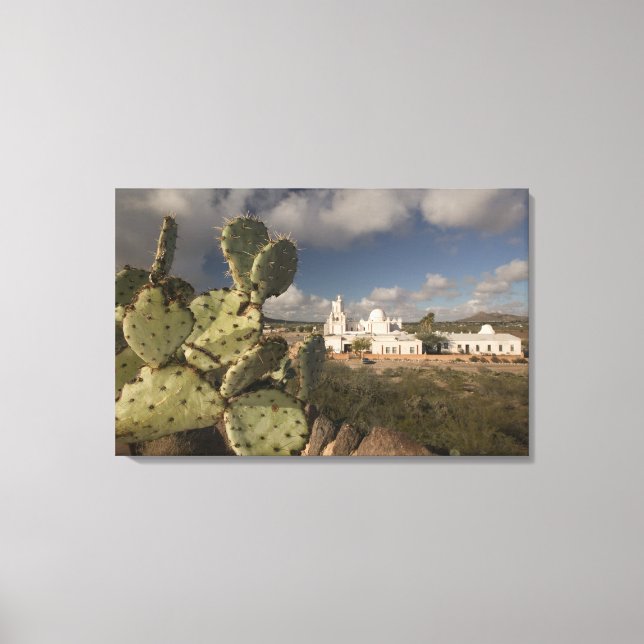 USA, Arizona, Tucson: Mission San Xavier del Bac 2 Canvas Print (Front)