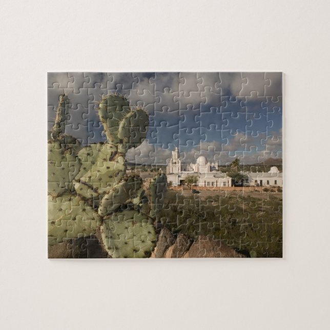 USA, Arizona, Tucson: Mission San Xavier del Bac 2 Jigsaw Puzzle (Horizontal)