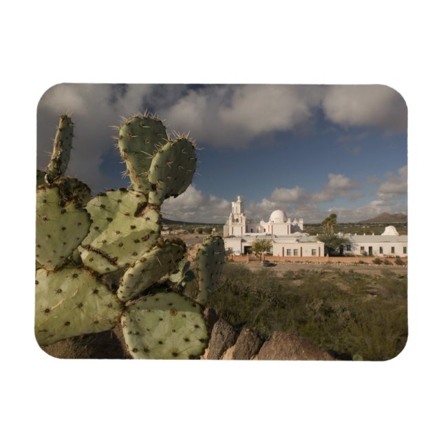 USA, Arizona, Tucson: Mission San Xavier del Bac 2 Magnet (Horizontal)